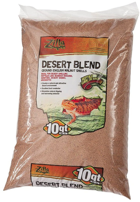 10 quart Zilla Desert Blend Ground English Walnut Shells Reptile Substrate