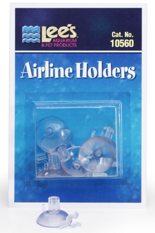 6 count Lees Aquarium Airline Holders with Suction Cups