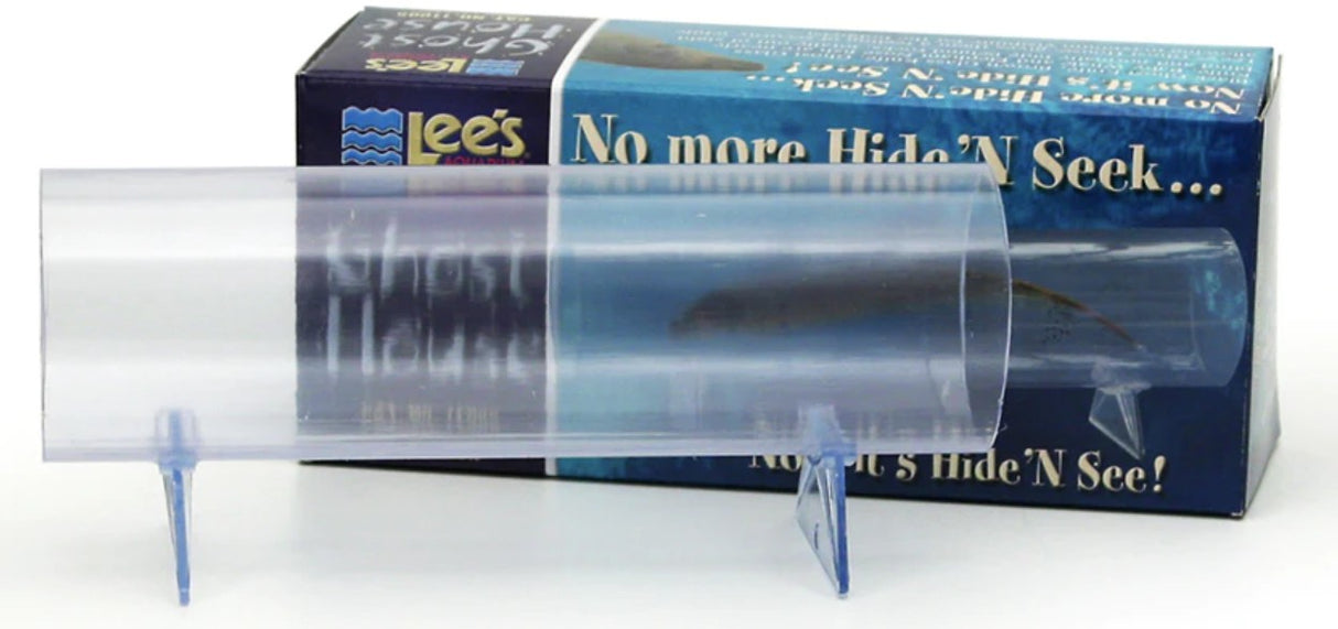 Small - 4 count Lees Ghost House Clear for Aquarium Fish to Hide
