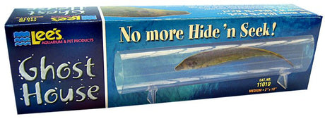 Medium - 1 count Lees Ghost House Clear for Aquarium Fish to Hide