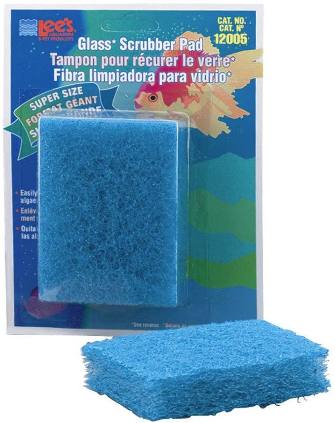9 count Lees Glass Scrubber Pad Super Size