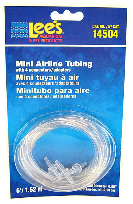 9 count Lees Mini Airline Tubing with 4 Connectors