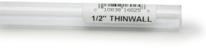 1/2"OD - 10 count Lees Thinwall Rigid Tubing Clear