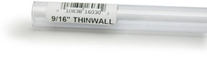 9/16"OD - 1 count Lees Thinwall Rigid Tubing Clear