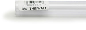 3/4"OD - 1 count Lees Thinwall Rigid Tubing Clear