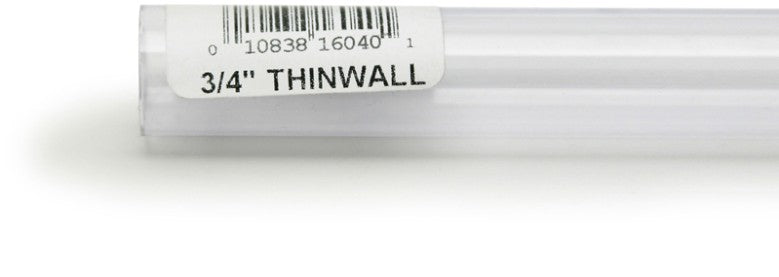 3/4"OD - 5 count Lees Thinwall Rigid Tubing Clear