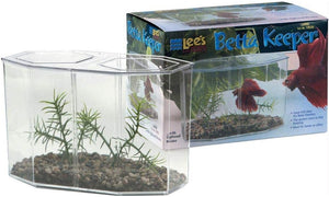 1 count Lees Betta Keeper Hex Dual Aquarium