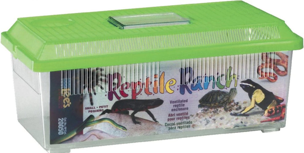 Small - 4 count Lees Reptile Ranch Ventilated Reptile and Amphibian Rectangle Habitat with Lid