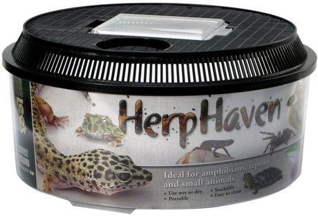 4 count Lees HerpHaven Round Terrarium for Amphibians, Reptiles, and Small Animals