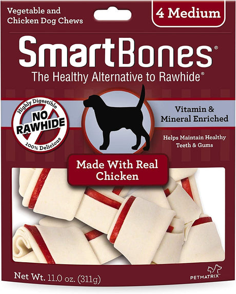 SmartBones Rawhide Free Chicken Bones Medium - PetMountain.com