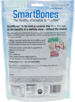 72 count (3 x 24 ct) SmartBones Rawhide Free Dental Bones Mini