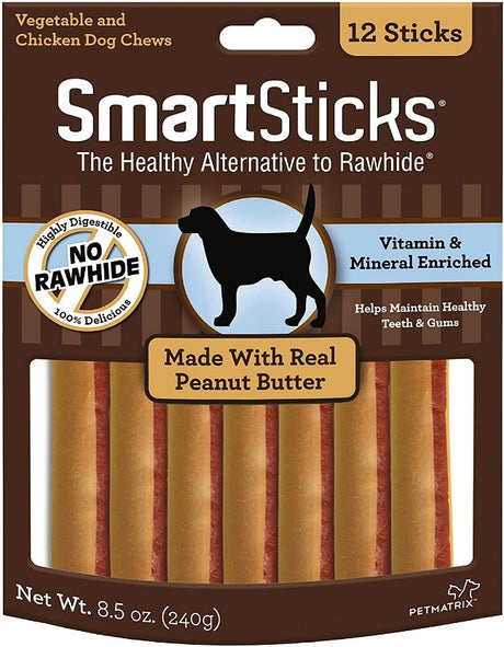 84 count (7 x 12 ct) SmartBones SmartSticks with Real Peanut Butter