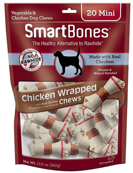 SmartBones Vegetable and Chicken Wrapped Rawhide Free Dog Bone - PetMountain.com