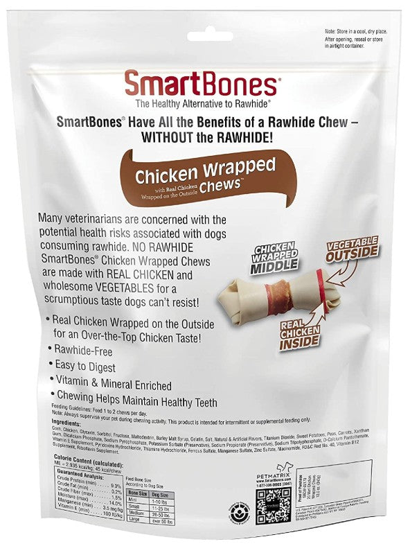 20 count SmartBones Vegetable and Chicken Wrapped Rawhide Free Dog Bone