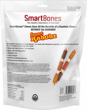 120 count (10 x 12 ct) SmartBones Smart Kabobz Triple Meat Rawhide Free Dog Chew