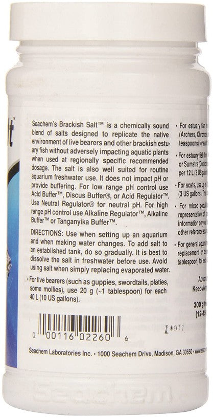 10.6 oz Seachem Brackish Salt for Aquariums