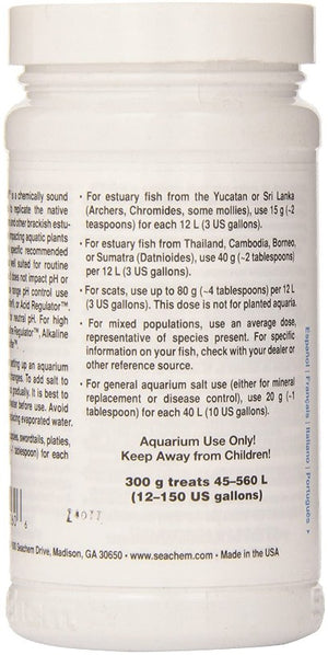 159 oz (15 x 10.6 oz) Seachem Brackish Salt for Aquariums