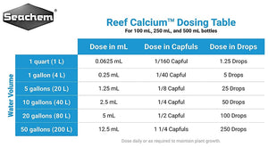 8.5 oz Seachem Reef Calcium Maintains Calcium and Accelerates Coral Groth in Aquariums