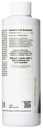 2000 mL (8 x 250 mL) Seachem Flourish Potassium Supplement for the Planted Aquarium