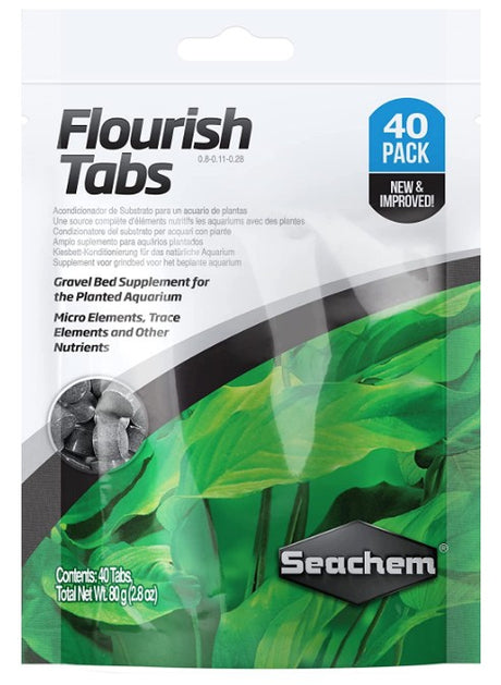 40 count Seachem Flourish Tabs Gravel Bed Supplement for Planted Aquariums