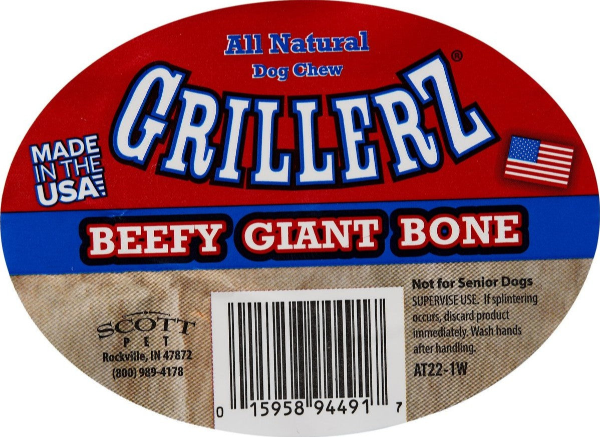 5 count Grillerz Smoked Beefy Giant Bone Dog Treat