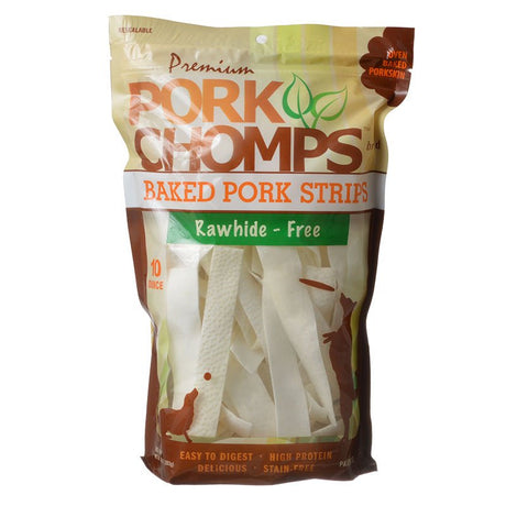 Pork Chomps Premium Baked Pork Strips - PetMountain.com