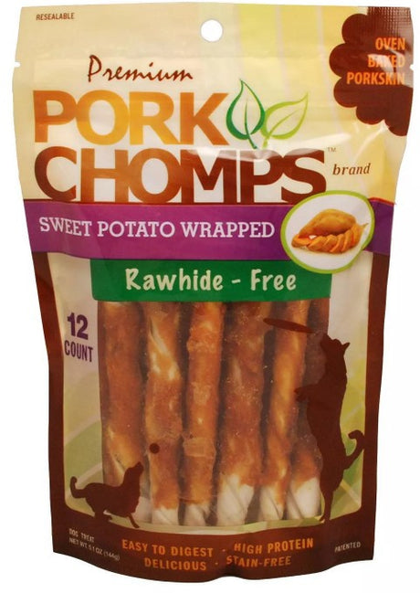 Pork Chomps Sweet Potato Mini Twist Treat - PetMountain.com