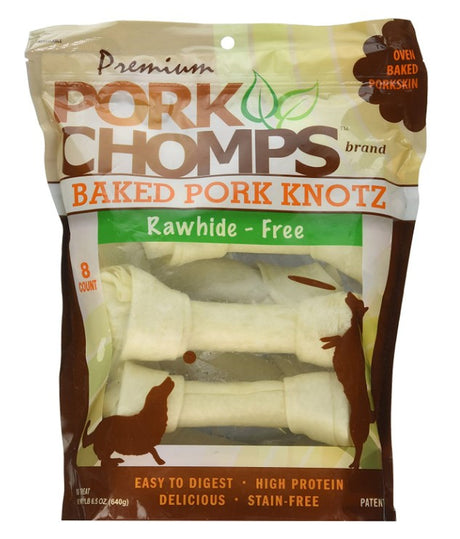 Pork Chomps Baked Pork Knotz Medium - PetMountain.com