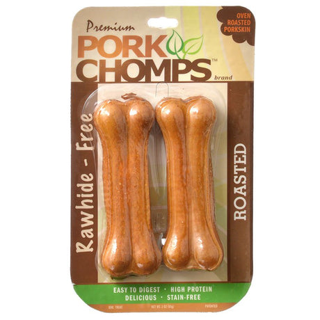 4.5" - 2 count Pork Chomps Premium Roasted Pressed Bones