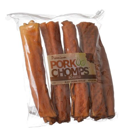 20 count (4 x 5 ct) Pork Chomps Premium Porkhide Rolls