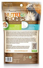 24 count (6 x 4 ct) Pork Chomps Premium Nutri Chomps Milk Flavor Braid Dog Chews Small