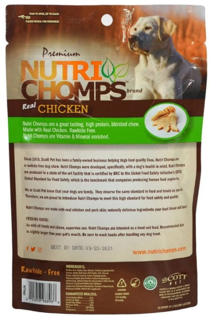 10 count Nutri Chomps Mini Twist Dog Treat Chicken Flavor