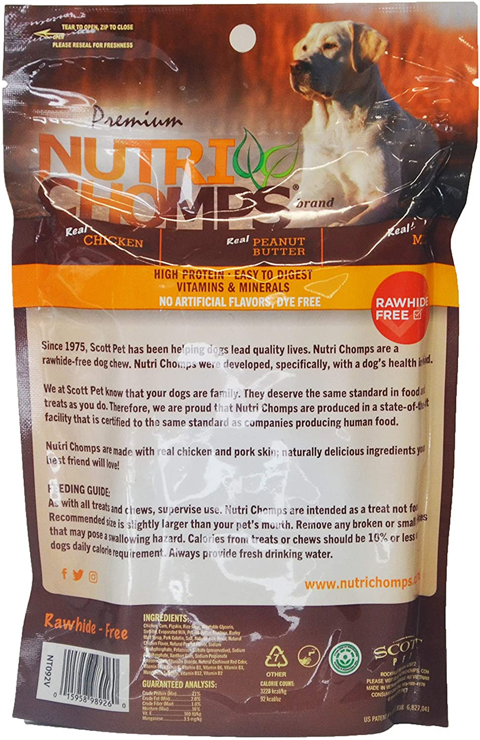 12 count Nutri Chomps Mini Twist Dog Treat Peanut Assorted Flavors