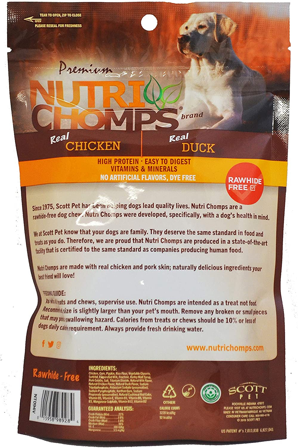 6 count Nutri Chomps Chicken and Duck Kabobs Dog Treat