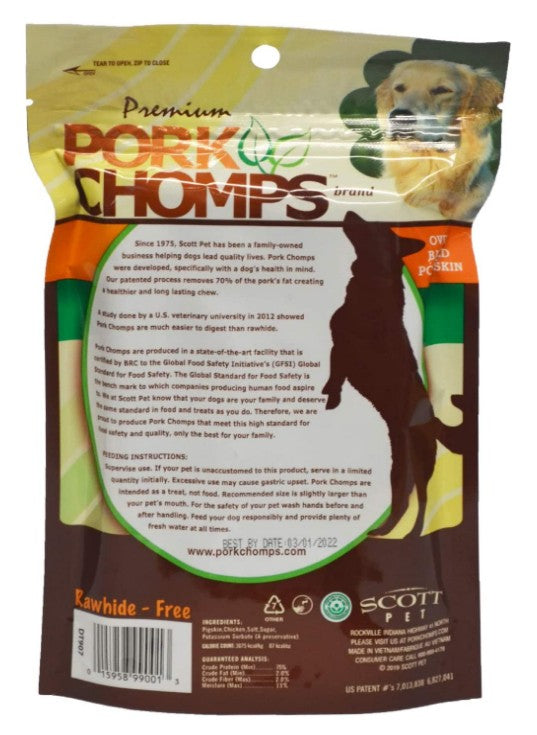 4 count Pork Chomps Premium Real Chicken Wrapped Twists Large