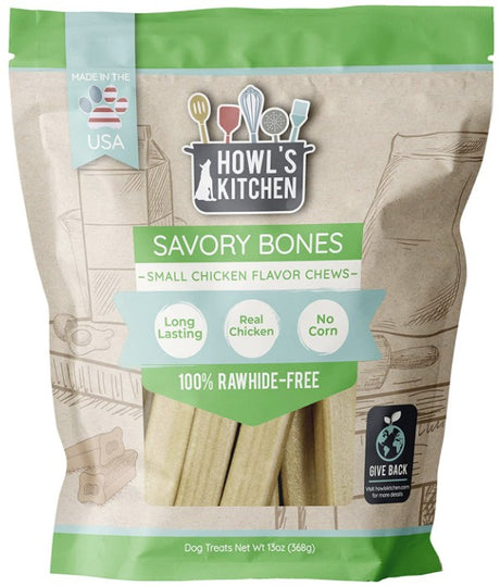 Howls Kitchen Savory Bones Chicken Flavored Chews Small - PetMountain.com