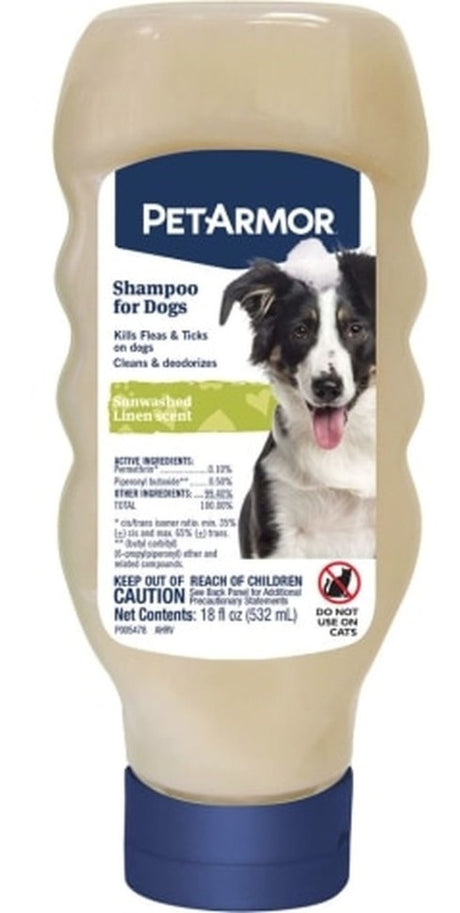 54 oz (3 x 18 oz) PetArmor Flea and Tick Shampoo for Dogs Sunwashed Linen Scent