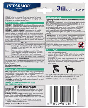 9 count (3 x 3 ct) PetArmor Flea and Tick Treatment for Small Dogs (5-22 Pounds)