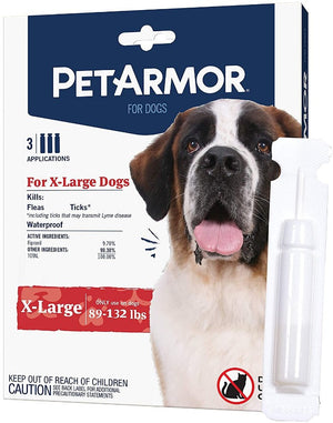 3 count PetArmor Flea and Tick Treatment for X-Large Dogs (89-132 Pounds)