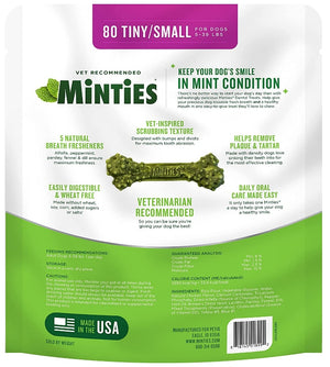 80 count Sergeants Minties Dental Treats for Dogs Tiny Small