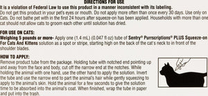 18 count (3 x 6 ct) Sentry PurrScriptions Plus Squeeze-On Flea and Tick Control for Large Cats and Kittens