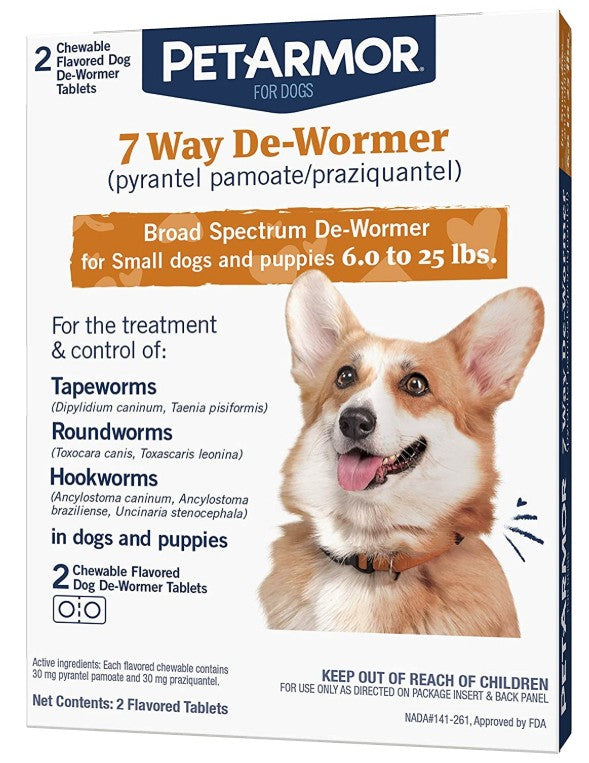 PetArmor 7 Way De-Wormer for Small Dogs and Puppies 6-25 Pounds - PetMountain.com