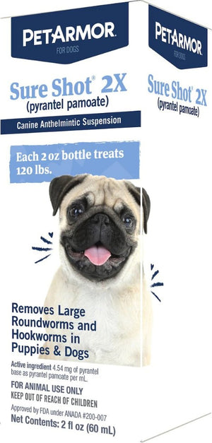 PetArmor Sure Shot 2X Liquid De-Wormer for Puppies and Dogs up to 120 Pounds - PetMountain.com