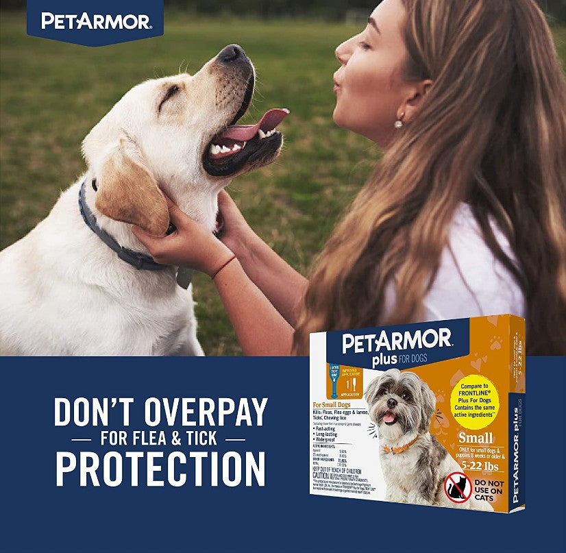 6 count PetArmor Plus Flea and Tick Treatment for Small Dogs (5-22 Pounds)