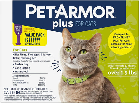 PetArmor Plus Flea and Tick Treatment for Cats (Over 1.5 Pounds) - PetMountain.com