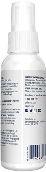PetArmor Hydrocortisone Spray Quick Relief for Dogs and Cats - PetMountain.com