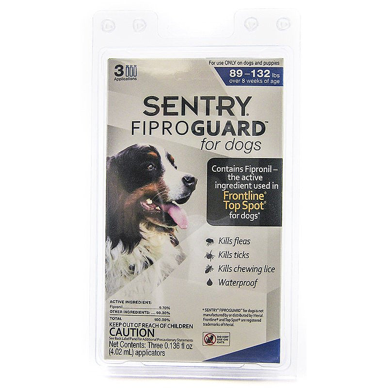 3 count Sentry FiproGuard Flea and Tick Control for X-Large Dogs