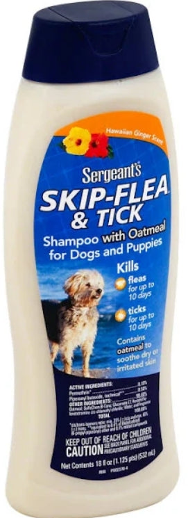 54 oz (3 x 18 oz) Sergeants Skip-Flea Flea and Tick Shampoo for Dogs Hawaiian Ginger Scent