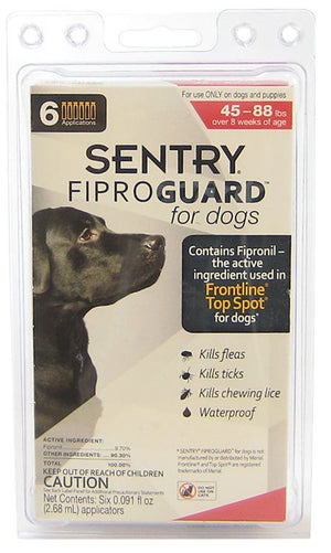 18 count (3 x 6 ct) Sentry FiproGuard Flea and Tick Control for Large Dogs