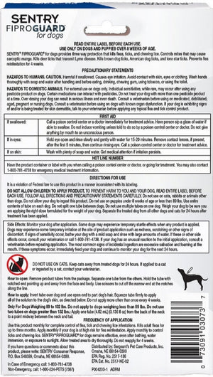 Sentry FiproGuard Flea and Tick Control for X-Large Dogs - PetMountain.com